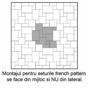 Travertin Silver Cross Cut French Pattern Set, Periat si Daltuit, 1.2 cm
