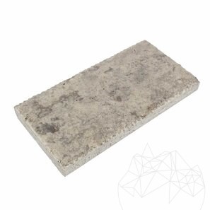 Travertin Silver Cross Cut Periat si Daltuit, 30.5 x 15.2 x 3 cm