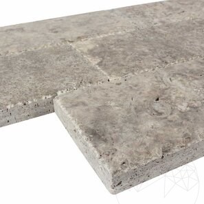 Travertin Silver Cross Cut Periat si Daltuit, 30.5 x 15.2 x 3 cm