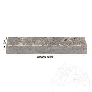 Travertin Silver Scapitat, 5 cm x LL x 2.2 cm