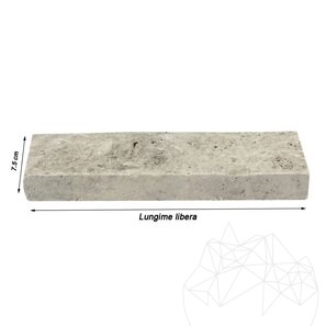 Travertin Silver Scapitat, 7.5 cm x LL x 2.2 cm