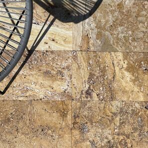 Travertin Yellow Cross Cut Periat, 61 x 30,5 x 1,2 cm