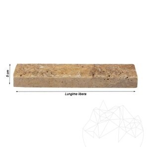 Travertin Yellow Scapitat, 5 cm x LL x 2 cm