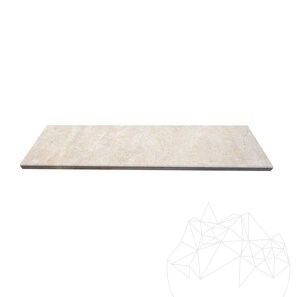 Мраморная ступенька Crema Royal Brushed (1 л Bizot), 120 x 33 x 3 см