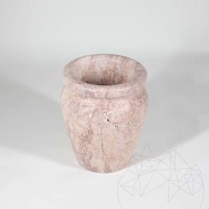 Vaza Decorativa Autograph-Roma Travertin Opium Red, 30 x 25 x 25 cm