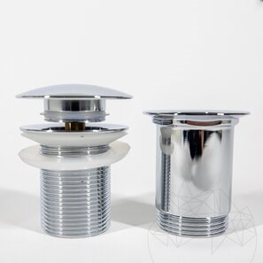 Клапан для умывальника Alca Plast click/clack (хромированная латунь, 5/4&quot;, без перелива, большая пробка)