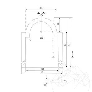 Cismea Gradina Mare, Traditionala, Freestanding - Placata cu piatra poligonala, Ardezie Rhodos, 105 x 70 cm, 85 kg
