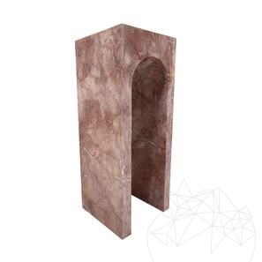 Consola Mica Archy Travertin Opium Red