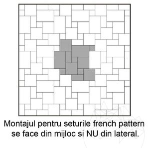 Travertin Opium Red Cross Cut French Pattern Set Antichizat, 1.2 cm