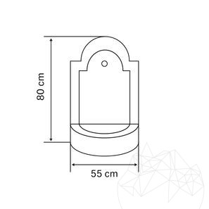 Cismea Gradina Mica, Traditionala, Freestanding - Placata cu piatra poligonala, Ardezie Rhodos, 80 x 55 cm, 70 kg