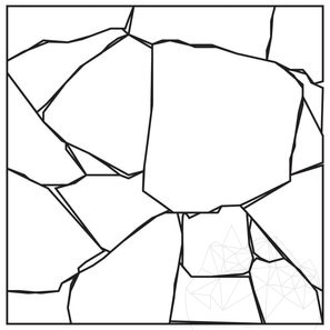 Ardezie poligonala AquaBlue (1 mp = 7-10 buc)