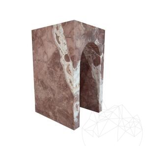 Archy Travertine Opium Красный приставной столик 