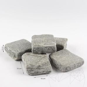 Piatra Cubica Ardezie Kavala Antichizata, 10 x 10 x 3-5 cm