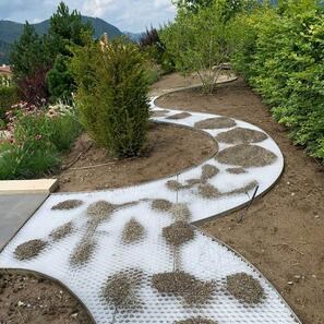 Profil fagure pentru stabilizarea pietrisului, alb, 1176 x 764 x 32 mm