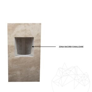 Раковина Tao Tilos - Travertine Classic, 45 x 82 см