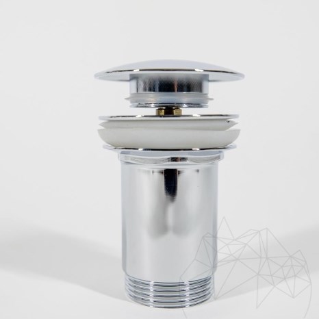 Клапан для умывальника Alca Plast click/clack (хромированная латунь, 5/4&quot;, без перелива, большая пробка)