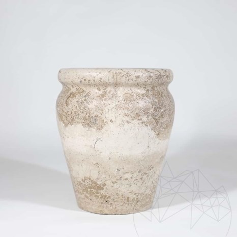 Vaza Decorativa Autograph-Roma Travertin Latte, 30 x 25 x 25 cm