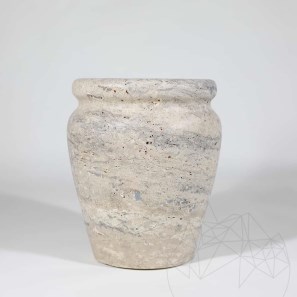 Vaza Decorativa Autograth-Roma Travertin Silver, 30 x 25 x 25 cm