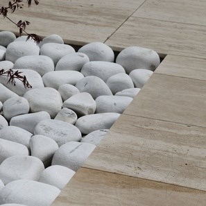 Pebbles Marmura Alba Thassos, 6-10 cm Sac 20 kg