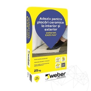 Adeziv pentru placari ceramice la interior si exterior - Weber Set EX25 Max