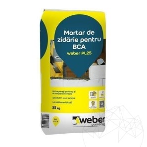 Mortar de zidarie pentru BCA - Weber PL25