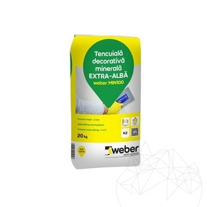 Tencuiala decorativa minerala - Weber MIN 100 - R 3, 20 kg