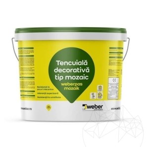 Tencuiala decorativa tip mozaic (pentru soclu) -  Weber.Pas Mozaik, 20 kg