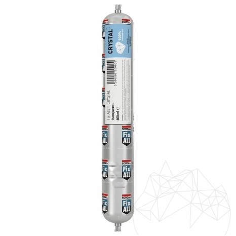 Adeziv ardezie flexibila - Soudal FIX ALL Crystal (transparent) - 600 ml (folie)