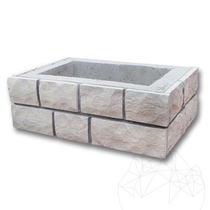 Prelungire Horn pt. Cuptor + Gratar Gradina Mediteraneo – 15 cm (40 x 30cm, Piatra Decorativa Vratza, Beton Armat,15kg)