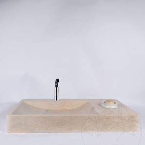 Раковина Arco Travertine Classic SSTS, 80 x 50 x 10 см