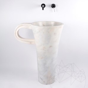 Раковина Tao Evia - мрамор Arabescato Oro, 42 x 85 см