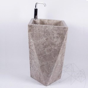 Раковина Tao Leros - Мрамор Tundra Grey, 45 x 82 см