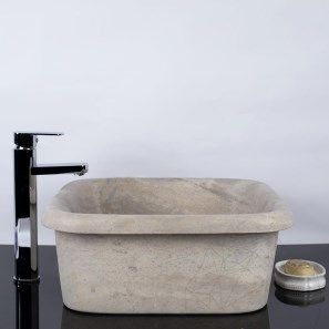 Раковина Arco Travertine Kashmir KS-025 SCAS2, 47 x 47 x 19 см