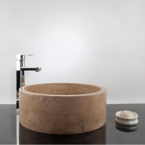 Раковина из травертина Matia Latte RS-22, 41,5 x 15 см