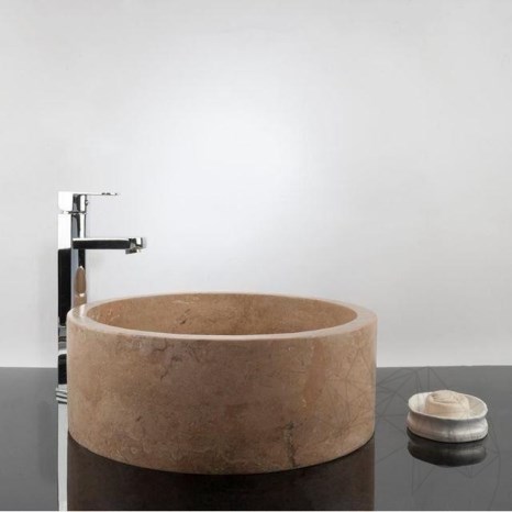 Раковина из травертина Matia Latte RS-22, 41,5 x 15 см