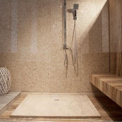 Классический травертиновый душевой поддон ULTRA FLAT, 120 x 80 x 3 см