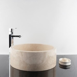 Раковина из мрамора Matia светло-бежевая RS-22