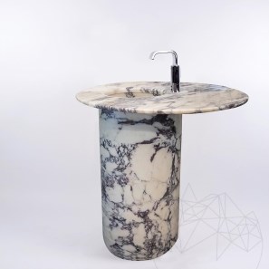 Раковина Tao Naxos - мрамор Arabescato Oro, 85 x 43 см
