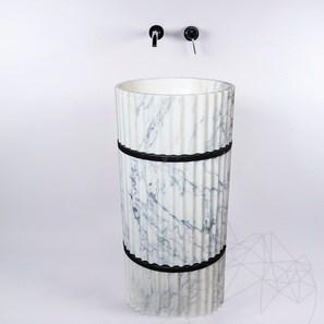 Раковина Tao Arabescato Ribbed, 42 x 85 см