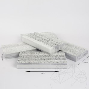 Кубический камень Кавала Мрамор Бучардированная обработка, 20 x 10 x 3 см