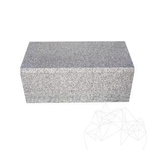 Bordura Granit Bianco Sardo, 20 x 25 x 50 cm (Bizot 2 cm 1L)