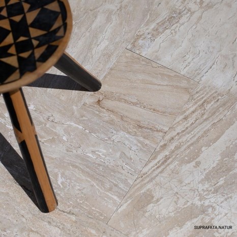 Travertin Striato Beige French Pattern Set Mat, 1.2 cm