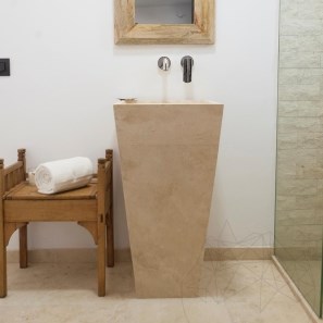 Раковина Tao Travertine Classic BAYK, 42 x 42 x 82 см
