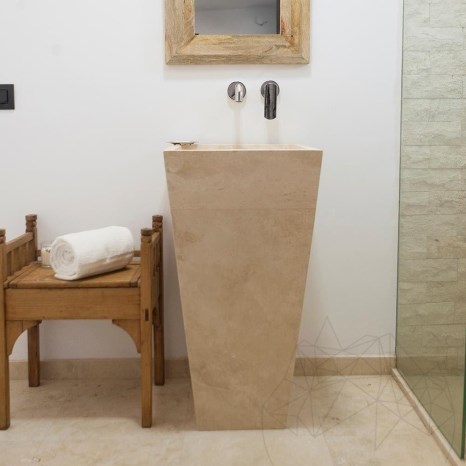 Раковина Tao Travertine Classic BAYK, 42 x 42 x 82 см