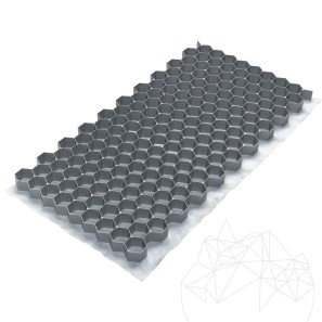 Profil fagure pentru stabilizarea pietrisului, gri, 1176 x 764 x 32 mm