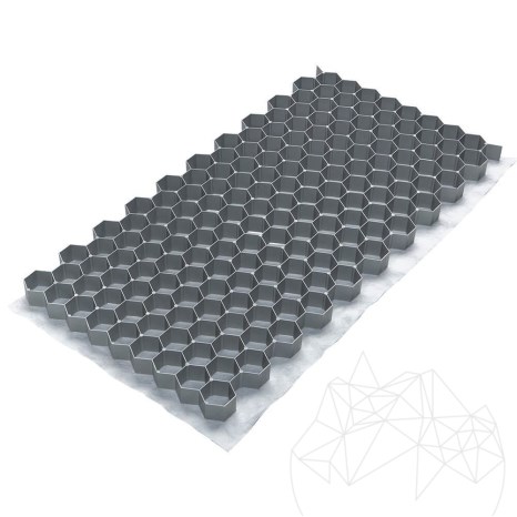 Profil fagure pentru stabilizarea pietrisului, gri, 1176 x 764 x 32 mm