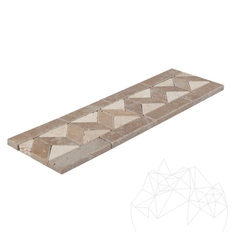 Bordura B8 Travertin Noce si Classic, 9 x 30.5 cm