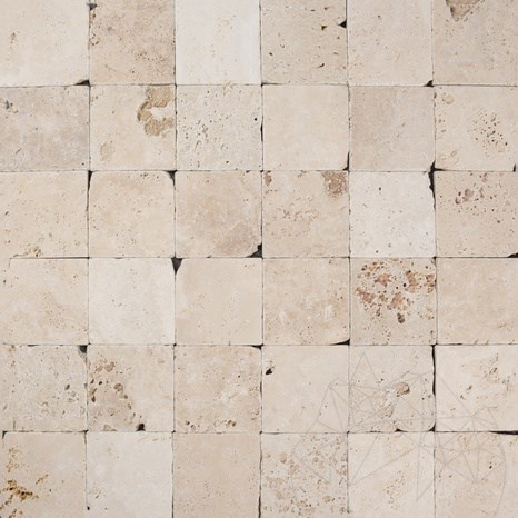 Travertin Classic Cross Antichizat, 10 x 10 x 1 cm - Economy