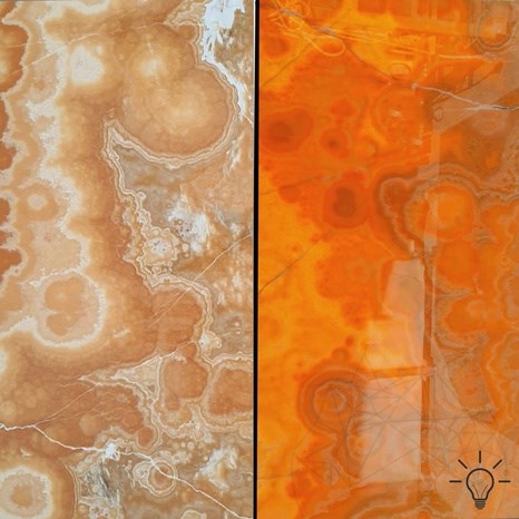 Lastra Orange Onyx Polisat, 2 cm