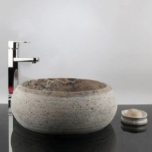 Раковина RS-24 из травертина Matia Silver